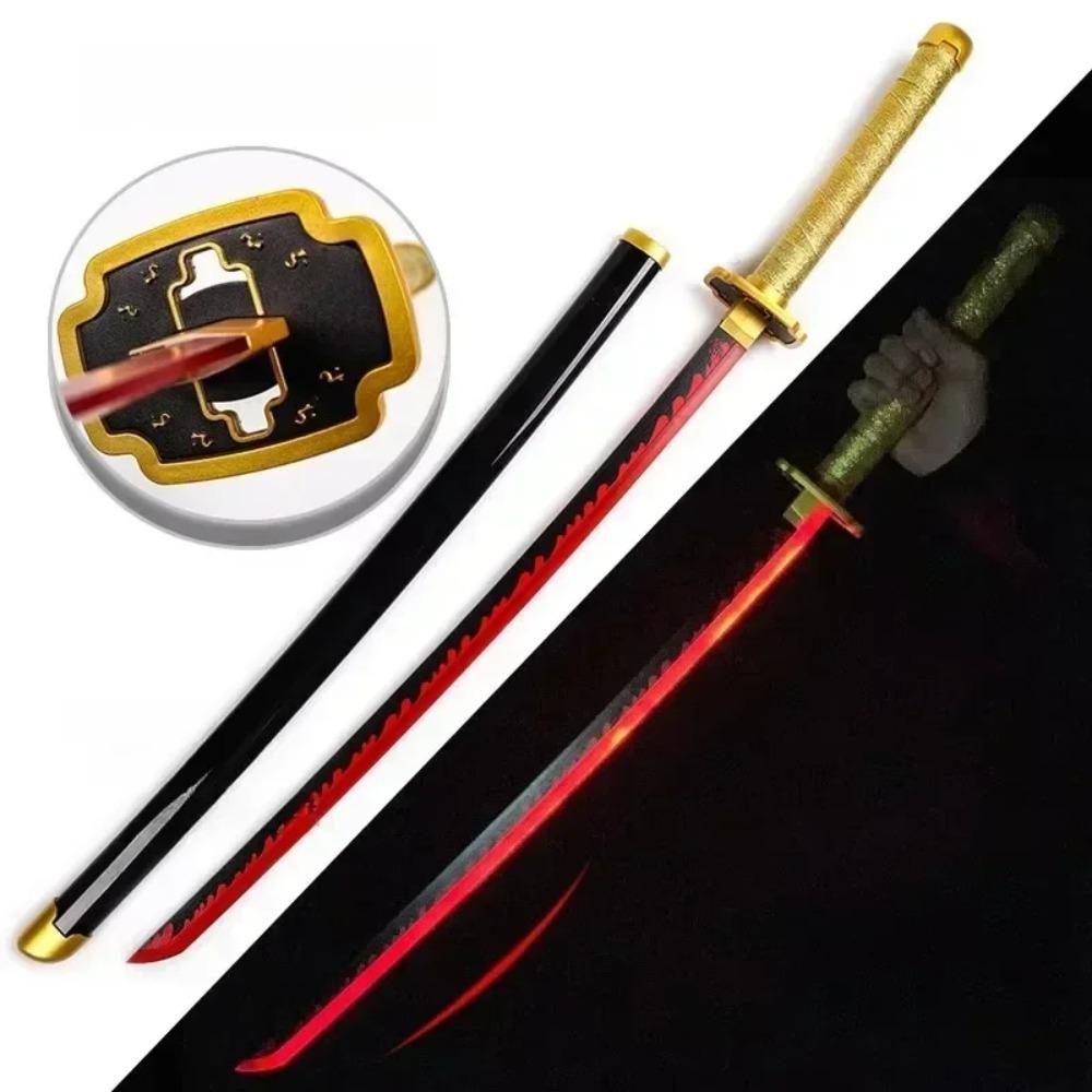 40in Glow Katana Led Light Wood Mitsuri Sword Anime Cosplay Knife Real Size Japanese Katana Samurai Lightsabre Toy