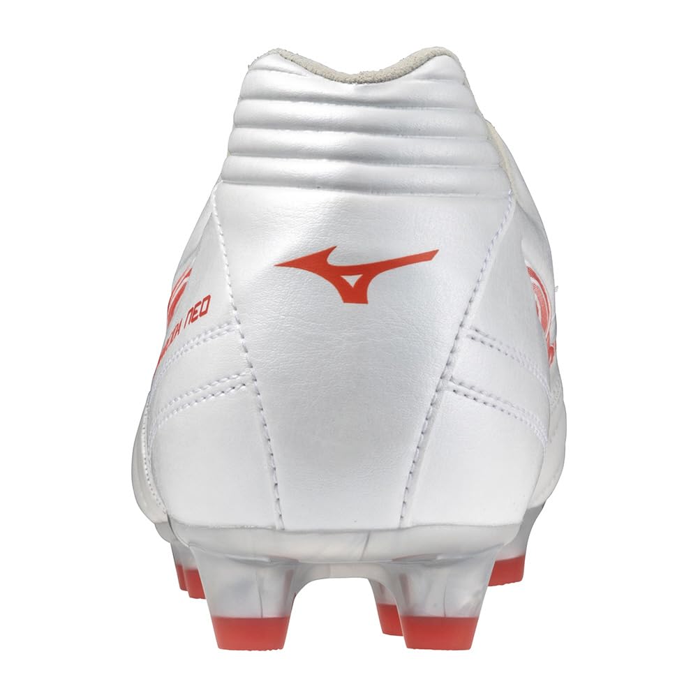 Mizuno Футбольные бутсы Monarcida NEO 3 WIDE PRO, клубный белый x 3E, футбол, широкие, легкие, красные, 24.0 см,