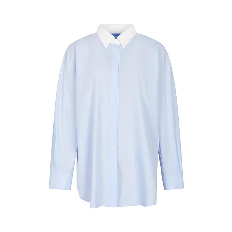 LESS 2026 Spring Cotton Loose Fit Long Sleeve Shirt