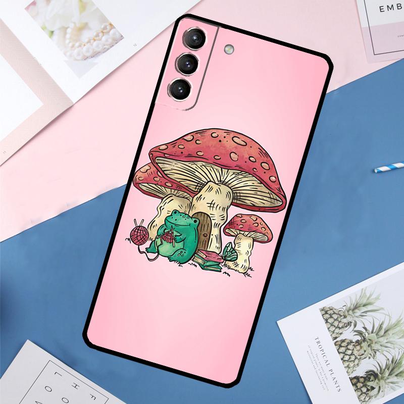 Коттеджкор Лягушка Эстетика Чехол Для Samsung Galaxy S25 Ultra S21 S22 S24 S23 Ultra S9 S10 Plus S21 FE S25 FE Задняя Крышка