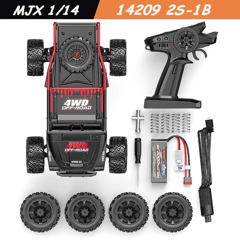 Mjx Hyper Go Бесколлекторный 14209/14210 Пустынный Картофельный Чипс Высокоскоростной Автомобиль 2.4г Пульт Дистанционного Управления Гонки 4wd Автомобиль с Пультом Дистанционного Управления