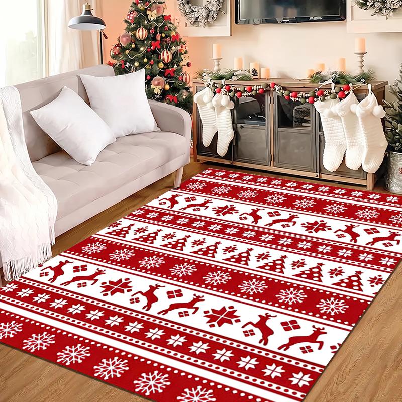 Christmas Nordic Design Carpet Home Decor Printing Room Protective Pad Bathroom Mat