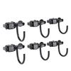 6PCS L Track Hook Double Stud Tie Down Fitting Carbon Steel for Truck Bed Trailer Cargo Control Pickup RV ATV