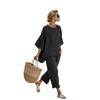 Bohemian Style 1116 Women's Crew Neck Printed Casual Set