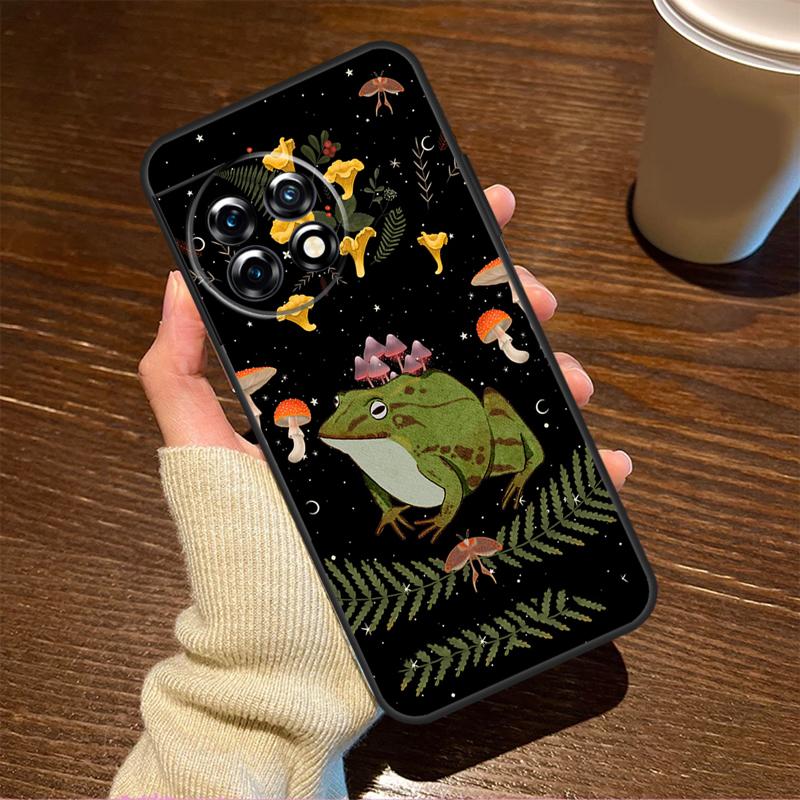 Винтажный ретро-чехол с изображением лягушек-грибов для OnePlus Nord CE 3 Lite 2 2T N10 N20 N30 N100 N200 8T 9R 10R 10T 9 10 Pro 11
