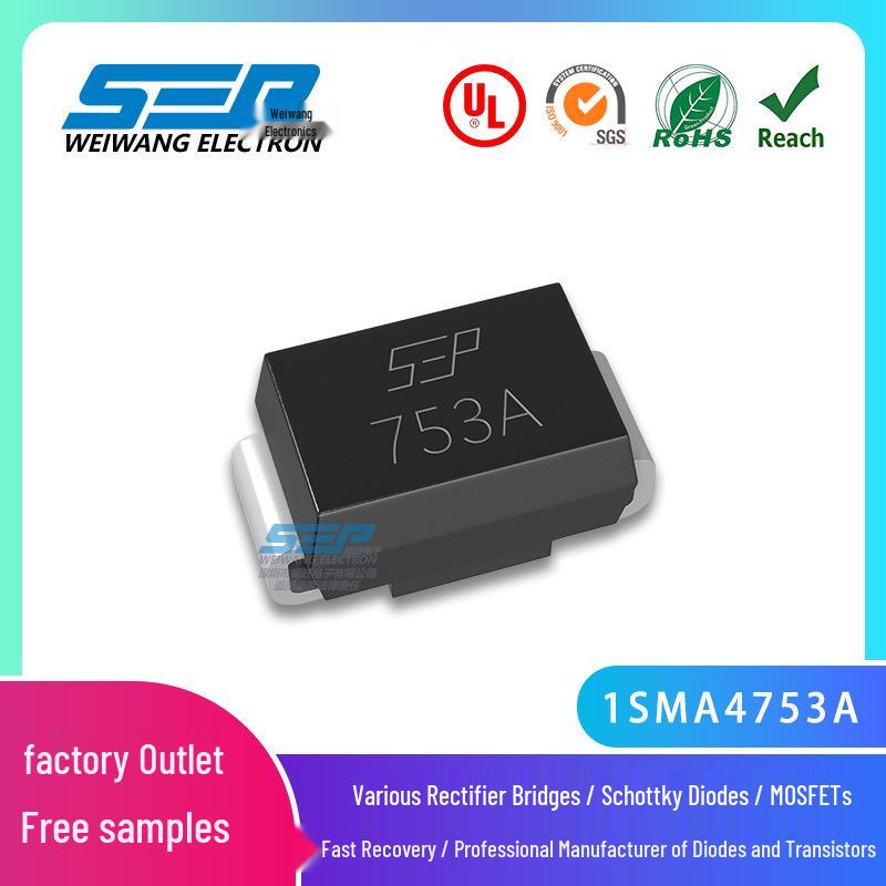 SEP 1SMA4753A SMA Диод-регулятор напряжения, Трафаретная печать 753A