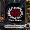 TapestryRed Hot Chili Peppers Custom Name Text Personalized Wall Hanging Tapestry Home Wall Decor
