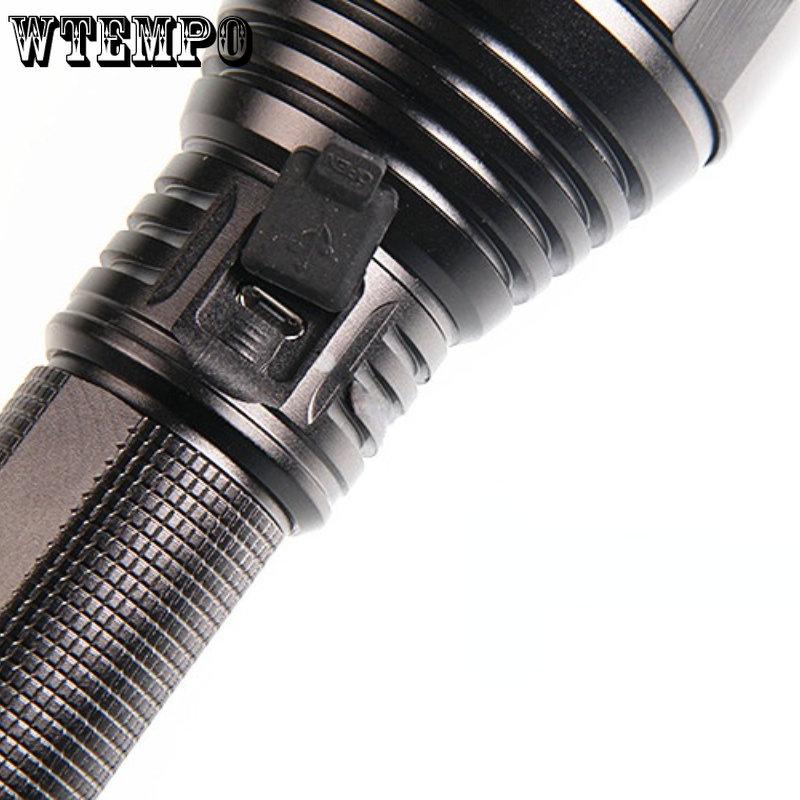 T40 Мощный фонарик из алюминиевого сплава с большим радиусом действия, водонепроницаемый перезаряжаемый фонарик, супер яркий уличный прожектор