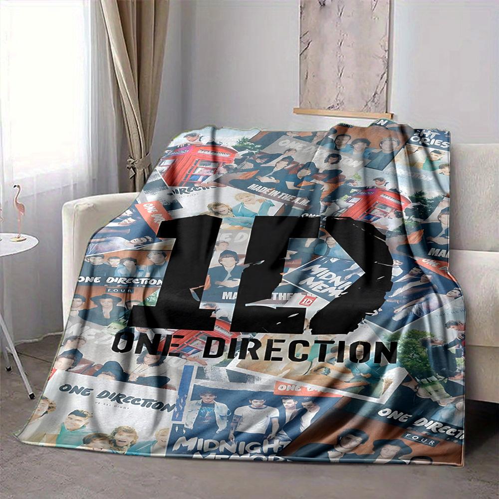 1 шт. Фланелевое одеяло One Direction, Мягкое, Дружелюбное к коже, С цифровой печатью, Различные размеры в наличии для семьи, друзей, на день рождения