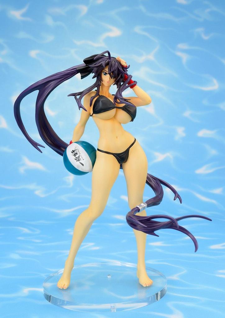 Ikki Tousen Kanu Uncho Beach Kai BLACK Scale Cold Cast Painted Complete Figure Ver. 1/7