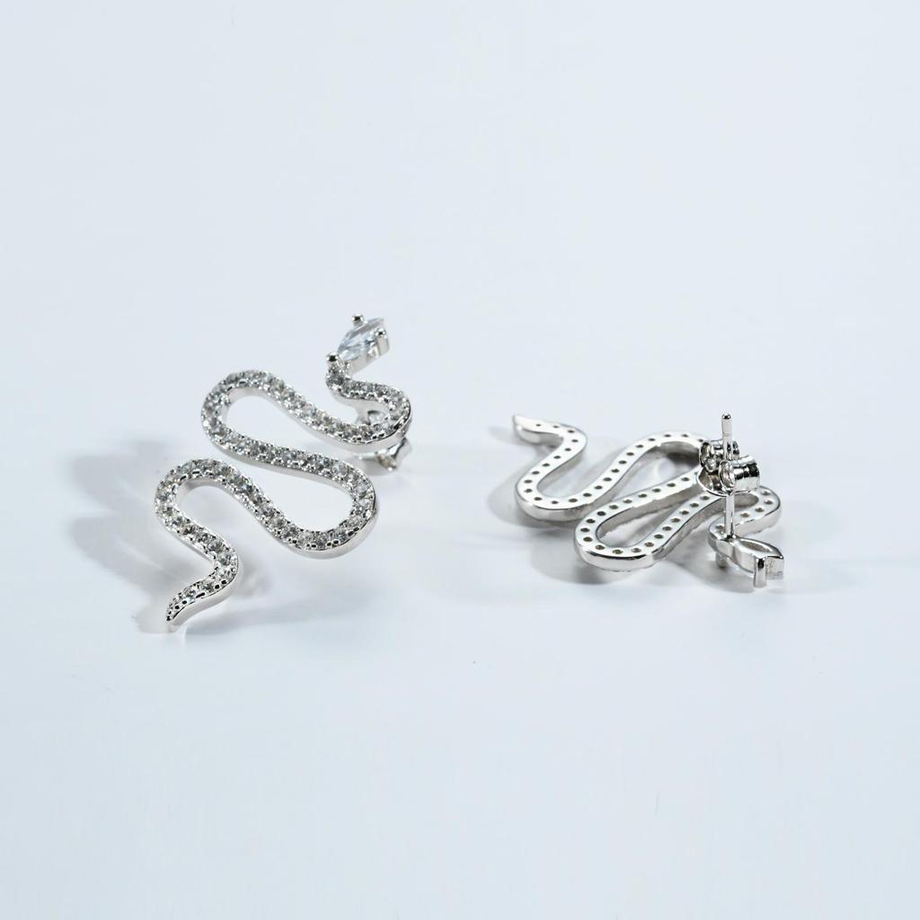 ANDYWEN 100% Стерлингового Серебра 925 пробы, Золото, Сплит-покрытие, Длинные серьги-капли с фианитами в виде змеи, серьги-подвески в стиле рок-панк, вечерние украшения для девочек, 2023