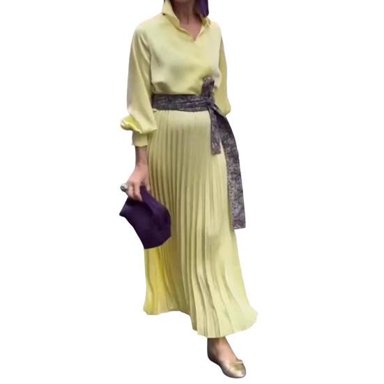 Женское платье с V-образным вырезом и длинным рукавом, на шнуровке, с высокой талией, длинное платье, сплошной цвет