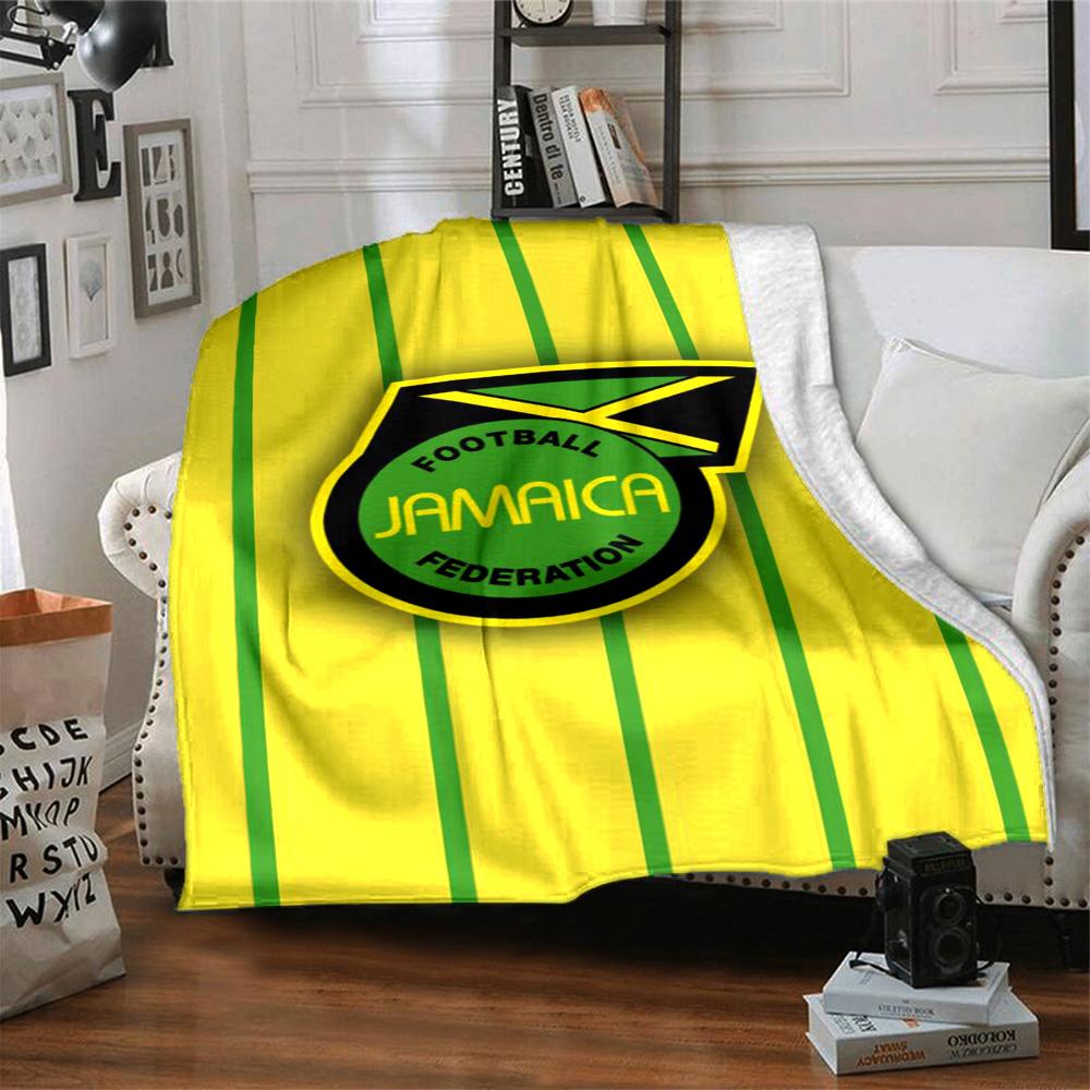 Jamaica Print Flannel Blanket High Quality Warm Comfortable Cover for All Seasons Perfect for Gifts Home Decor