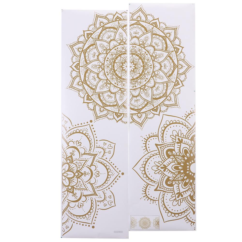 4 шт. Золотая половина мандалы Наклейка на стену ПВХ Наклейки на стену Декор Бохо Мандала Наклейка на стену Спальня