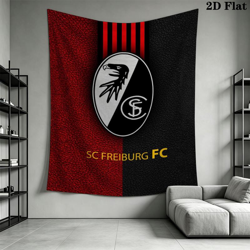SC Freiburg Wall Tapestry Aesthetic Wall Hanging Printed Fabric Blanket Decorative Tapestries for Bedroom Living Room Home Decor