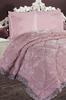 Ayzer Velvet Comforter Set 6pcs, Comforter 240x250, Sheet, Pillowcase 50x70, Double Size, Powder