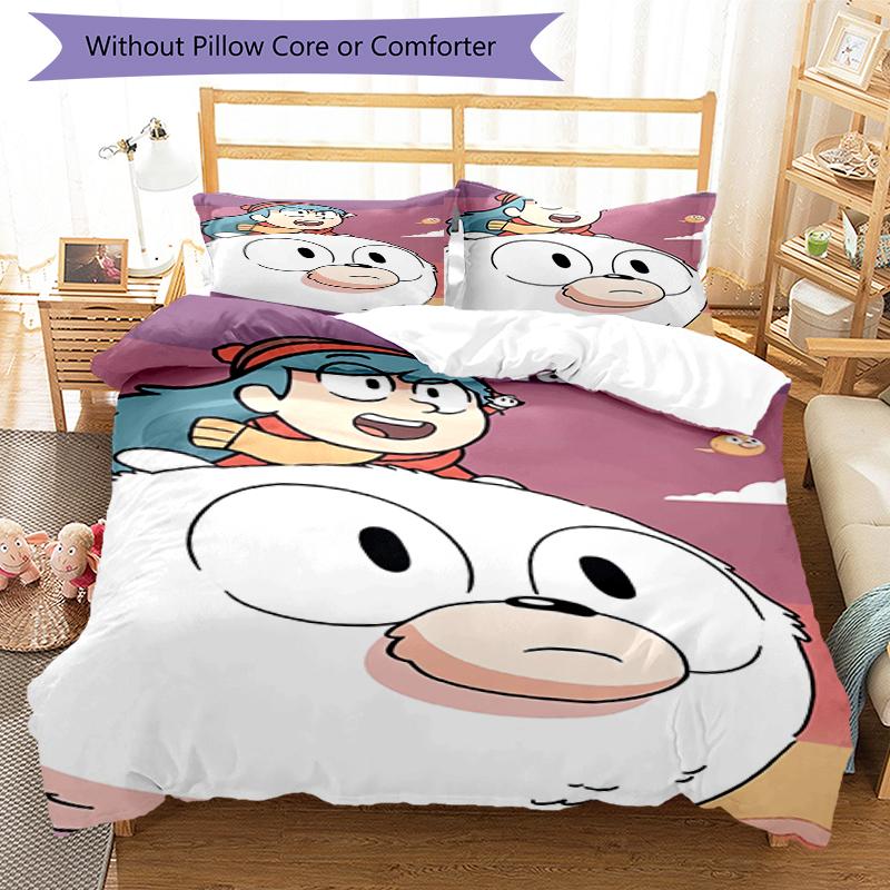 3pcs Custom Name Hilda Bedding Set Duvet Cover Closure Includes 1 Duvet Cover & 2 Pillowcases, Soft and Comfortable for All Seasons.
