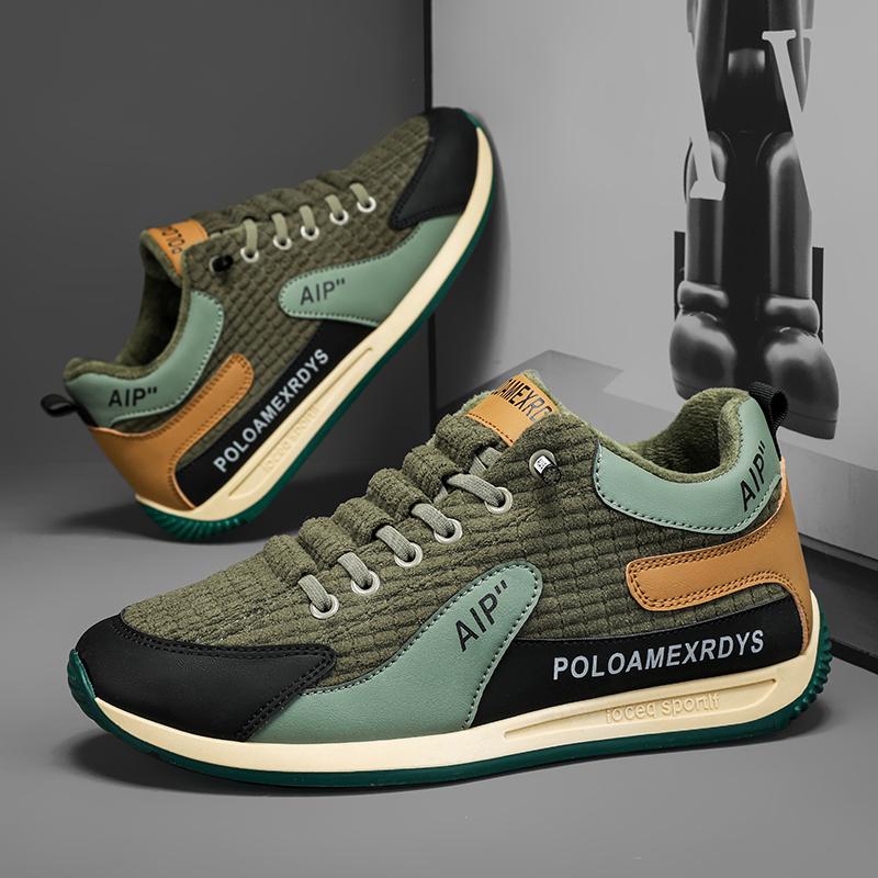 Winter Men'S Vulcanize Shoes Fur Warm Sneakers Men Comfort Soft Athletic Sports Shoes Tenis Masculino Footwear