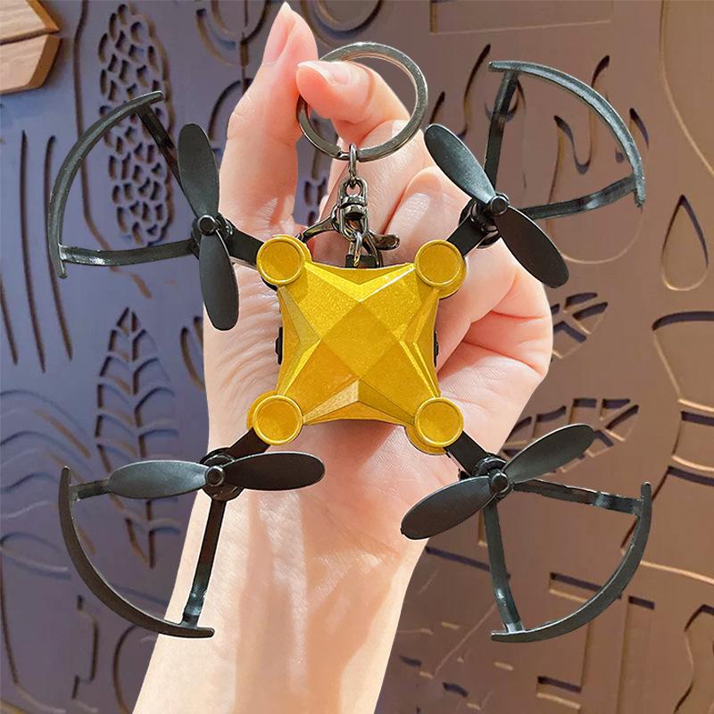 Mini Drone Keychain Creative Cartoon Aircraft Pendant Bag Charm Backpack Hanger Unique Tech Gift for Kids Teens