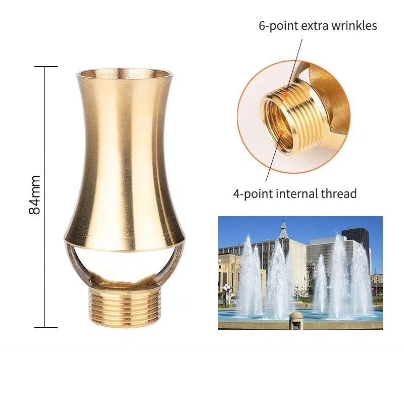 Brass Sprayer Cedar Tower Ice Fountain Nozzle Universal for Swimming Pool Water Feature Garden Ornament