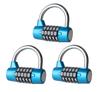 YAVINCOL 3 Pieces Password Lock Padlock Door Lock Lock Door Knob Lock Auxiliary Lock 5 Digit Variable Number Type Dial Lock Combination Lock Outdoor