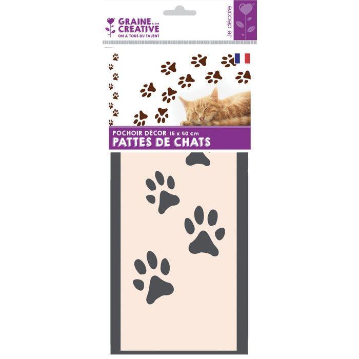Graine Créative - Pochoir 15 x 40 cm Frise pattes de chat