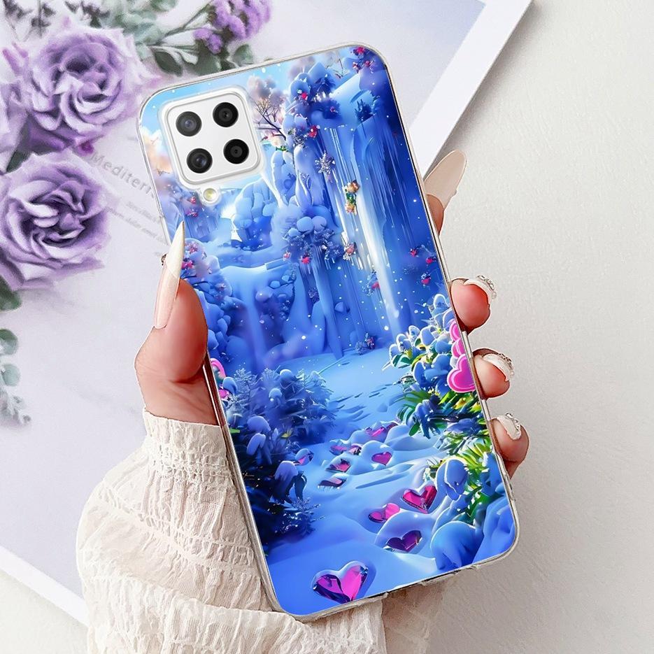 Чехол для Samsung Galaxy A22 4G Цветы Расписной Чехол Мягкий Тонкий Чехол для Телефона Для Samsung A22 A 22 Galaxy A42 5G Чехлы Сумки