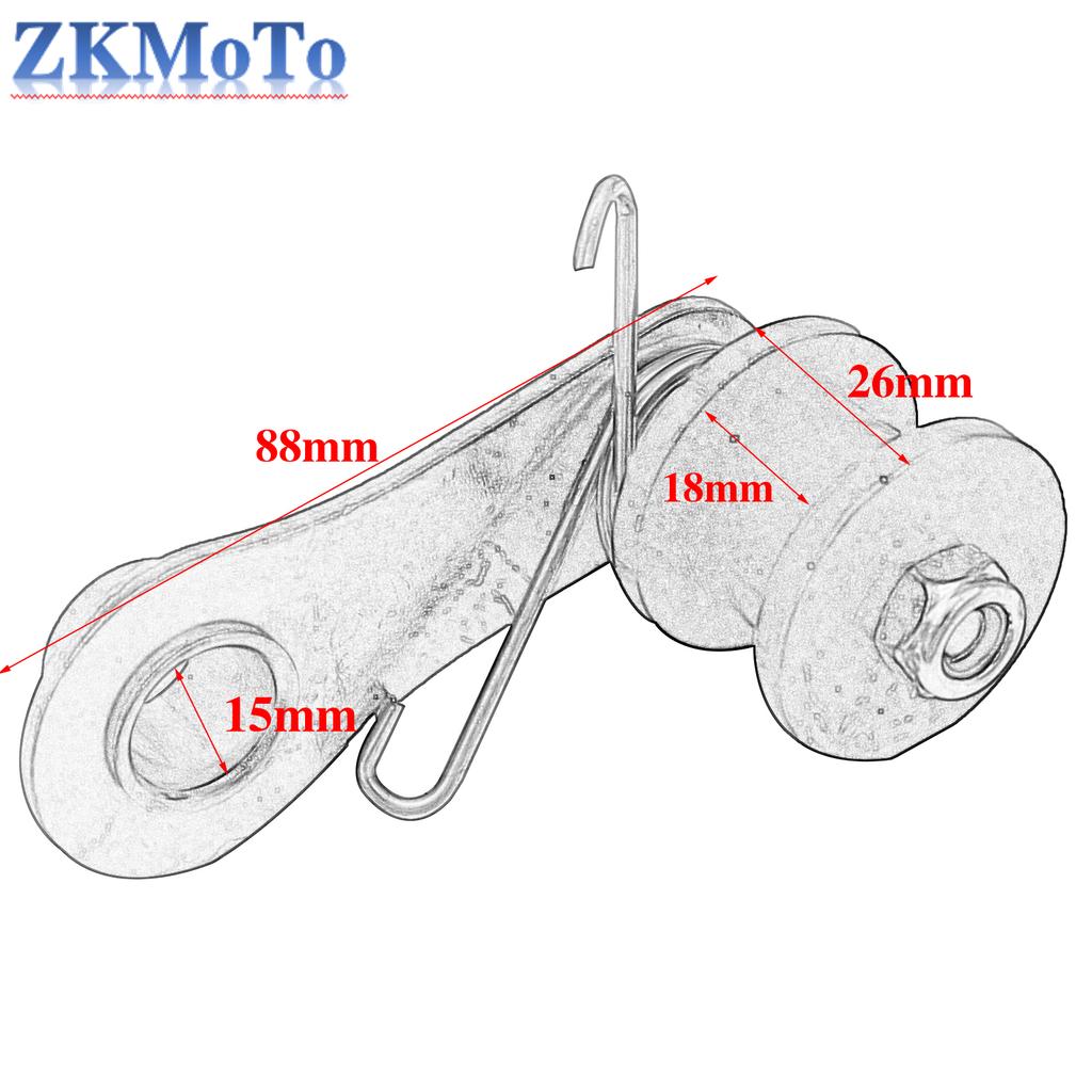 Для Мини-мотоцикла, Мотоцикла, Квадроцикла Dirt Pit XR CRF50 110 125 SSR Pit Pro Dirt Bike Прочная Натяжитель цепи с роликом и пружиной 110cc 125cc 14