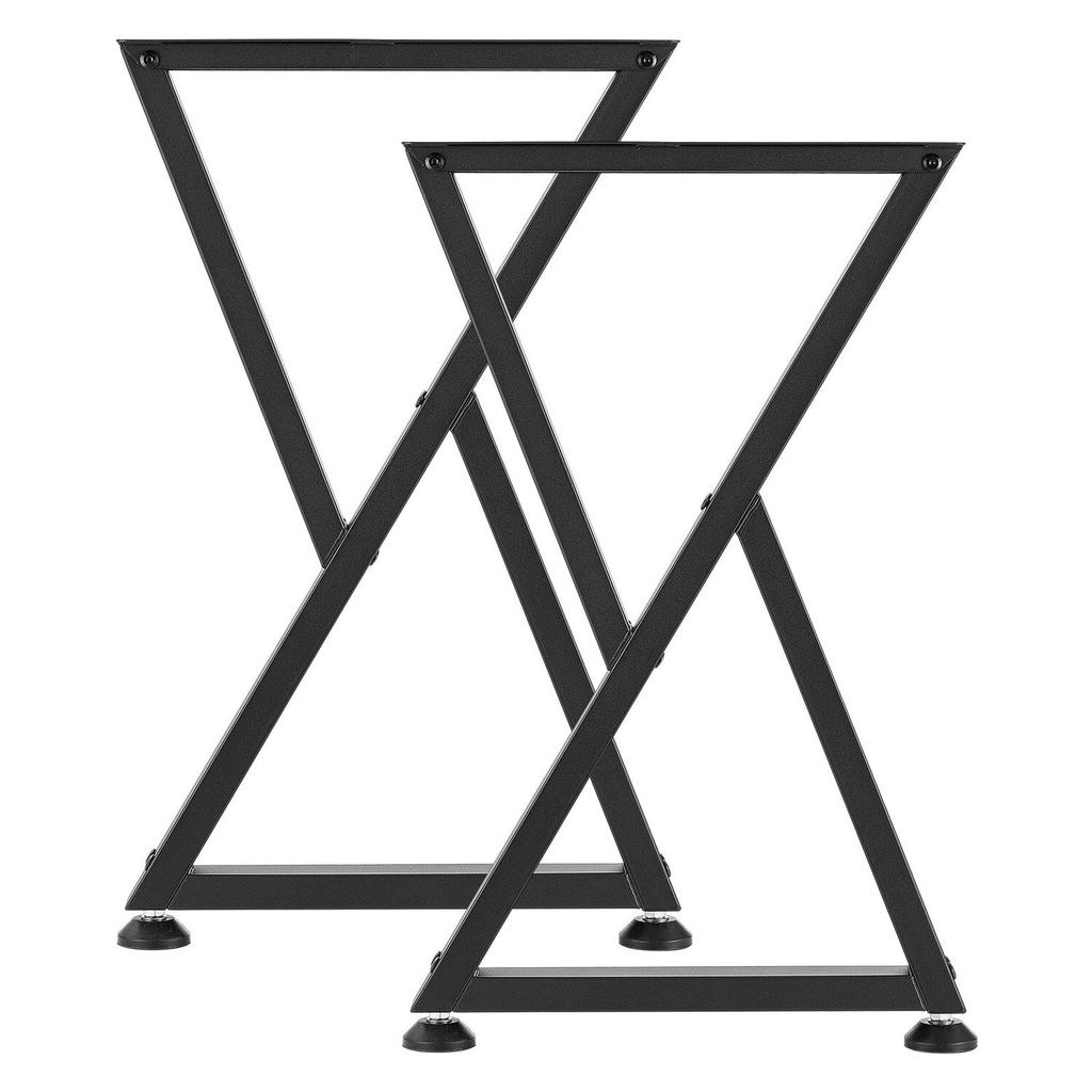 Table Legs, 740 x 472 mm (H x W) Steel Furniture Legs, Modular Design, Easy Assembly, 1000 kg Max Load Heavy Duty, Z Shape for Home Office Desk DIY,