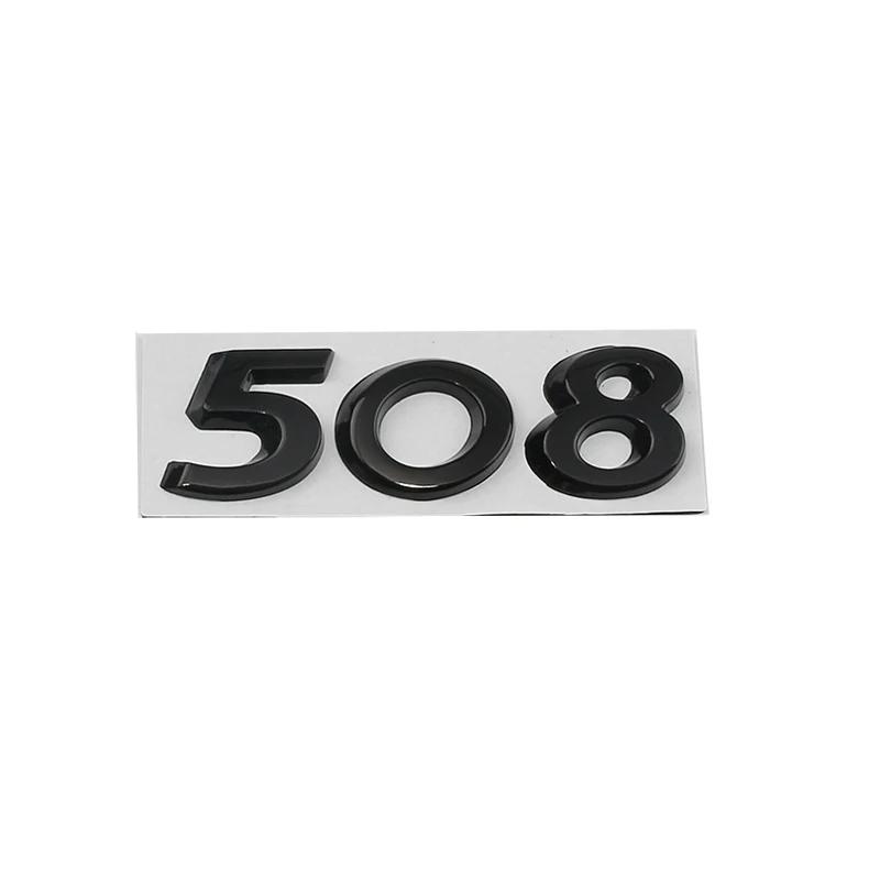 Car Metal Rear Trunk Boot Letters Logo Badge Emblem Decal Sticker For Peugeot 206 207 301 308 307 408 508 Decoration Accessories