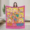 cartoon retro children vintage comedy girl Lizzie McGuire Knitted Blankets   Wool Throw Blanket Bedding Couch Bedspread
