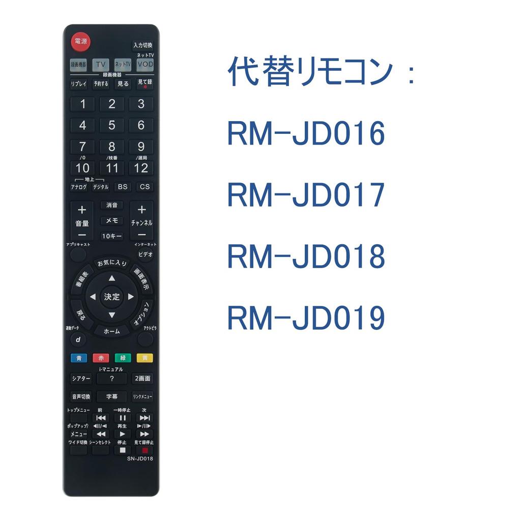 PerFascin Alternative Remote Control FITS FOR SONY TV RM-JD016 RM-JD017 RM-JD018 RM-JD019 KDL-40F1 KDL-40V1 KDL-40W1 KDL-40X1 KDL-40HX800 Etc.