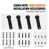 Shelf Bracket, 16 x 6 in 4 Pcs, Heavy Duty Floating Shelf Brackets, Brackets for Shelves, 10mm Thick Matte Black L Shelf Bracket,Steel Shelving