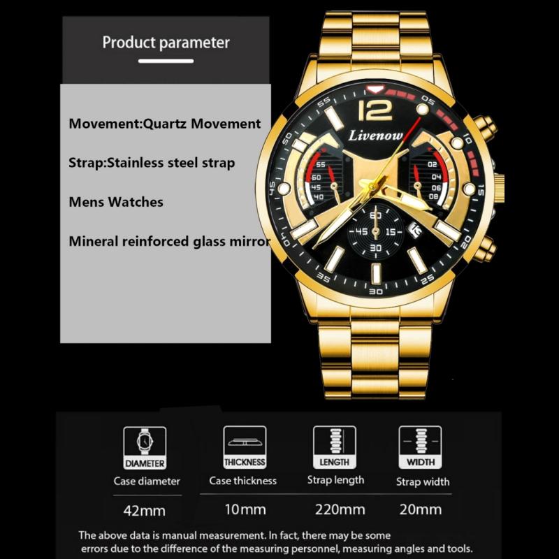 Модные мужские часы, деловые, из нержавеющей стали, кварцевые, наручные, мужские, повседневные, с датой, часы для папы и любимого, подарок на Рождество