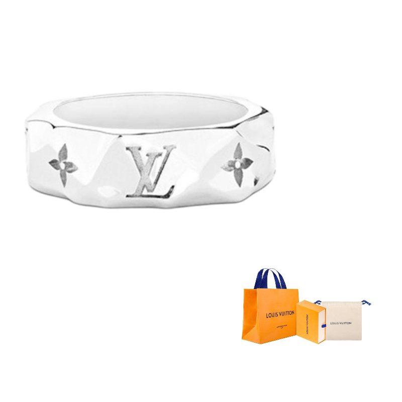 Louis Vuitton Металлические кольца с монограммой Мужские Серебряные M00334