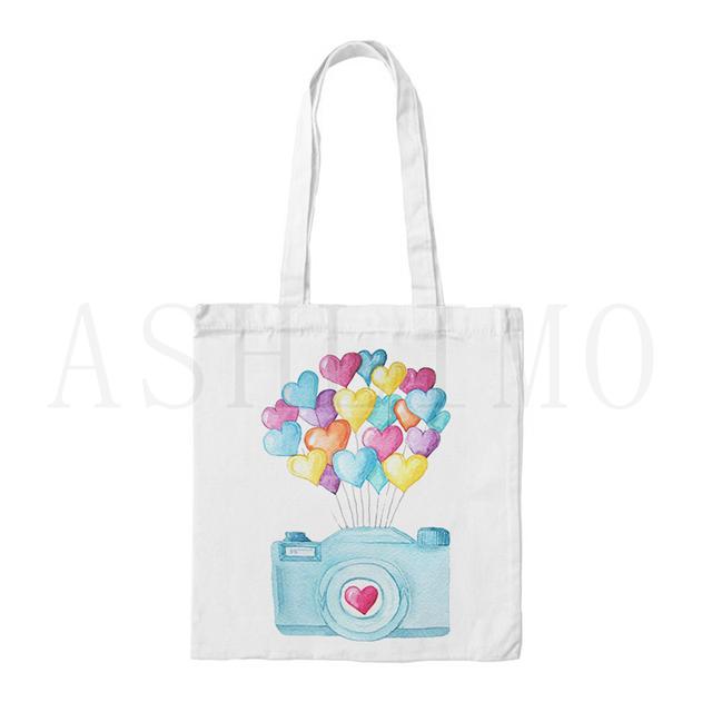 Желаем вам покупок Холщовая женская сумка, повседневные сумки на плечо большой вместимости, многоразовые сумки-тоут для покупок, модные сумки Harajuku Ulzzang