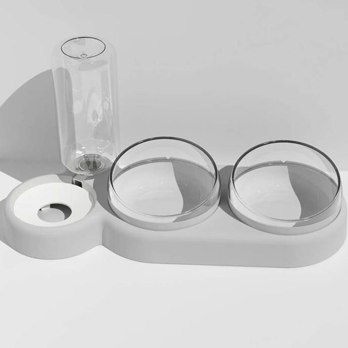 WTEMPO Поилка для домашних животных, автоматическая миска для кошек, диспенсер для воды, инструмент для хранения воды, миска для еды для собак, кошек, контейнер для еды с поилкой