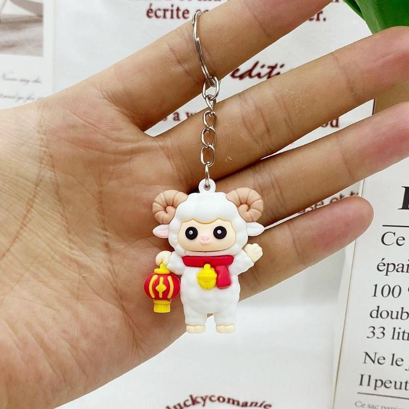 Красочные Мультяшные Козы Силиконовые Брелки Мягкие Прочные Для Любителей Сельскохозяйственных Животных Коллекционный Декор