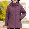 Winter Down Coat for Women Vintage Plus Size Outerwears Hooded Elegant Thick Warm Down Jacket Woman Parkas