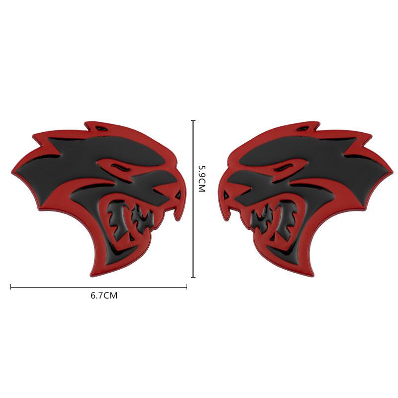 Leopard Head Badge Sticker Front Grill Side Fender Rear Trunk Emblem Decal Cars Accessories