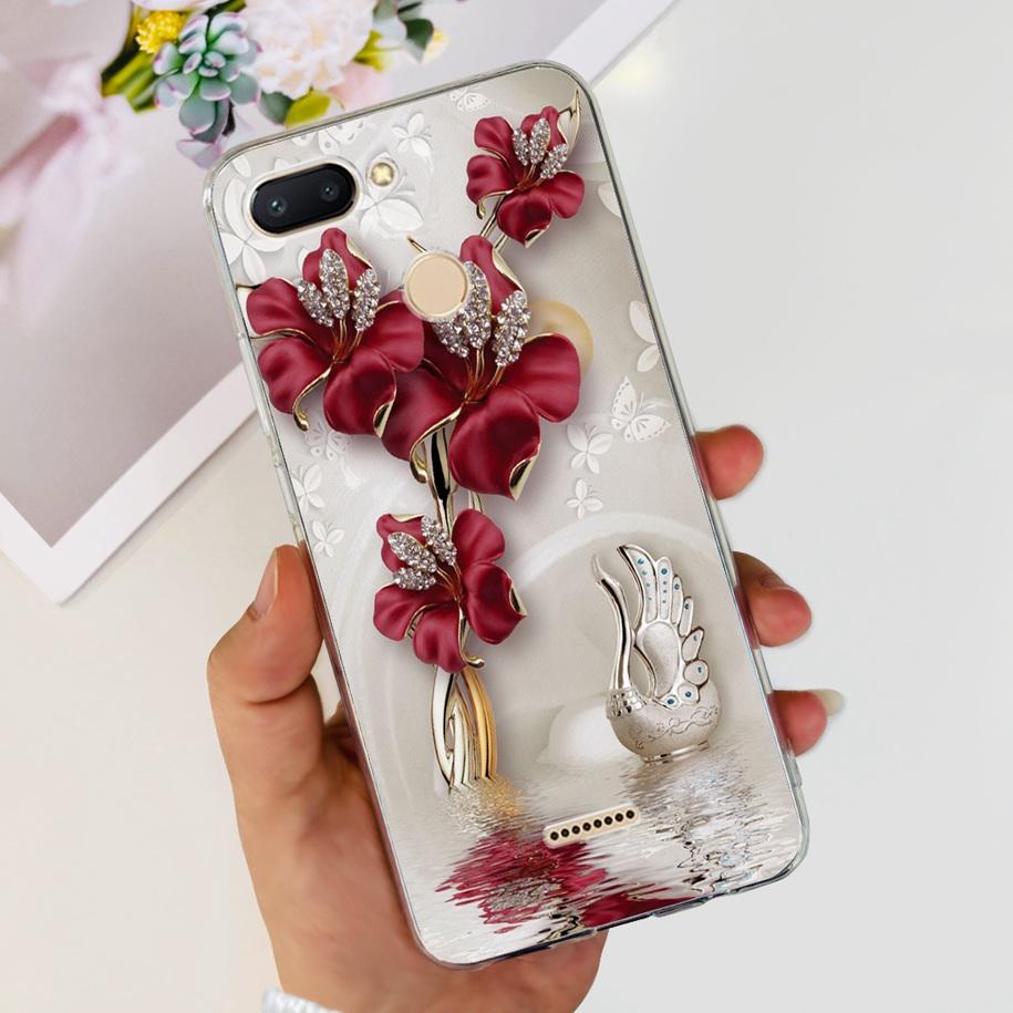 For Cover Xiaomi Redmi 6 Phone Case Fashion Marble Butterfly Soft Silicone Back Cover For Xiomi Redmi 6 6A Redmi6 Redmi6a Fundas