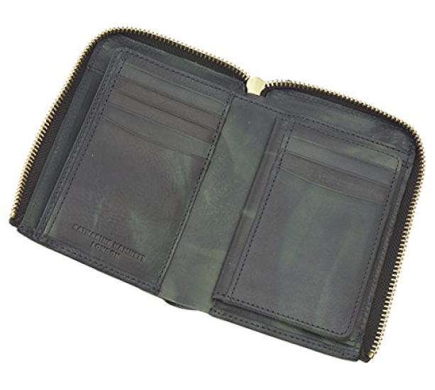 Кошелек Hamnett Luxury Italian Vegetable Tannin Leather FLUID L Zipper Medium Size Box Orange [Catherine London]