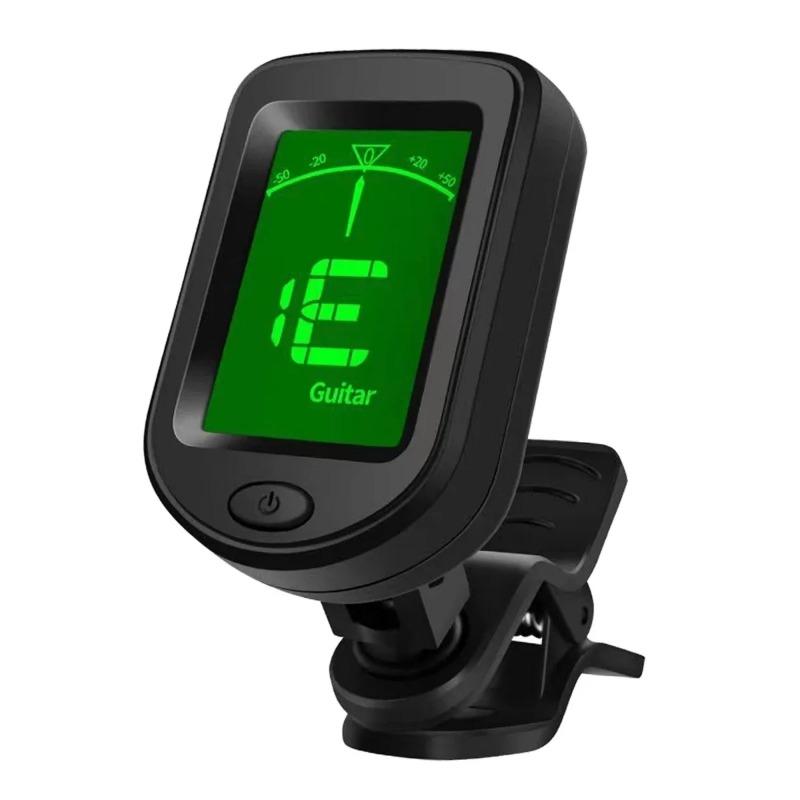 Clip On Guitar Tuner with Color Screen That Can Rotate 360 °, Suitable for Guitar Bass, Ukulele, Violin Charging, Convenient