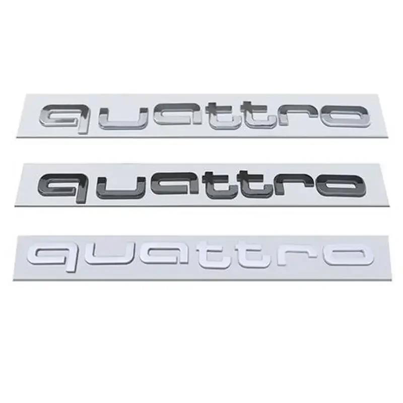 For Audi Quattro ABS Car Decals RS4 RS5 Q3 S3 A3 A5 A6 A4 RS3 RS6 A1 Q5 Q2 S5 RS7 Trunk Emblem Front Grille Stickers Accessories