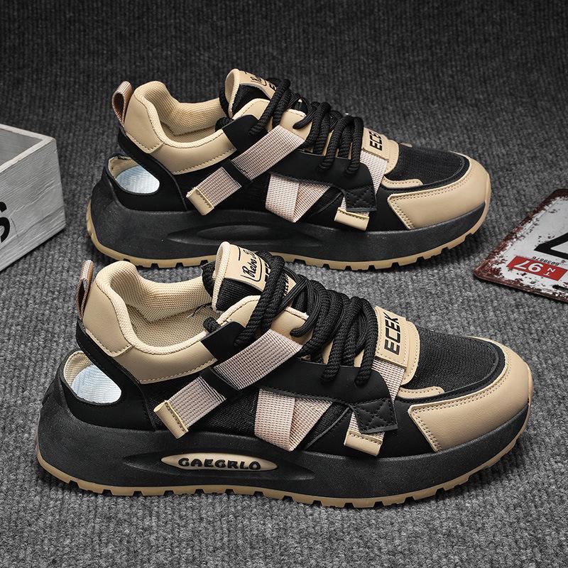 Мужская обувь 2025 года, лето, новая сетчатая дышащая повседневная обувь, мужская молодежная тенденция, индивидуальный дизайн, чувство, спортивная обувь, тренд