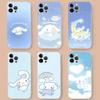 Мультяшный милый C-Cinnamorolls Прозрачный TPU Чехол для телефона Для IPhone 17 11 12 13 14 15 16 Pro Max 16 Plus Чехол