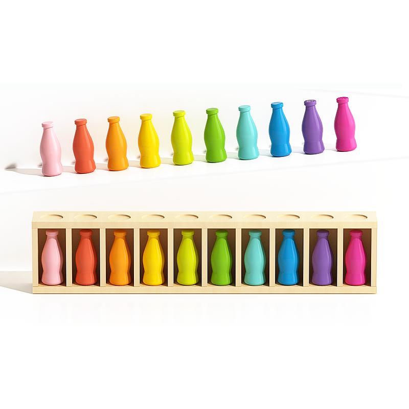 Новая детская игрушка-пазл «Напиток к напитку», сортировка по цвету, чашка для сопоставления цветов, классификация, Монтессори, раннее образование, логическое мышление