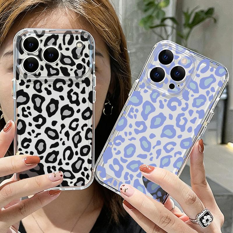 Красочный чехол с леопардовым принтом для iPhone 17 Pro Max Coque iPhone 16 15 14 13 12 Pro Max 11 Прозрачный ТПУ Силиконовый Мягкий чехол