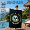 Maccabi Football Club Printed Microfiber Beach Towel, Soft And Absorbent, Quick-Dry, Ideal for Summer Travel, Beach Essential, Swimming Pool
