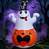 PVC Material Inflatable Pumpkin LED Light Inflatable Witch Hat  Holiday Decoration